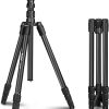 Manbily Hunting Tripod Aluminum for Rifle with U V Yoke Head Rest 360° Rotating, 64in Shooting Stick (MA-254G)