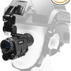 BINOCK NVG30 Helmet Night Vision Monoculars, PVS-14 Long Range Infrared Digital Goggles with 4 Color Modes 1-4X Magnification, Day&Night Use NVG WiFi for Camping Surveillance