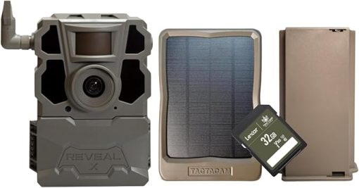 TACTACAM Reveal X Gen 2.0 LTE Cellular Trail Camera + Solar Panel + Lipo Lithium Battery Pack + 32GB SD Card