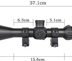 FSI MK 6-24×50 Hunting Rifle Scope Red, Green and Blue Illuminated Reticle with Scope Rings 2