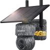 INQMEGA Solar Security Camera Outdoor, 360° PTZ WiFi Wireless Security Camera with 2K 3MP Night Vision, PIR Motion Detection and Siren,IP66 Waterproof,Two-Way Audio,SD/Cloud, IP65 Waterproof
