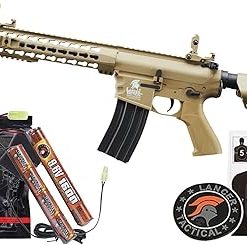 Lancer Tactical Gen 2 M4 Evo Nylon Polymer AEG Rifle with Mid Magazine- Battery, Charger, 1000 Rounds 0.20g BBS Included