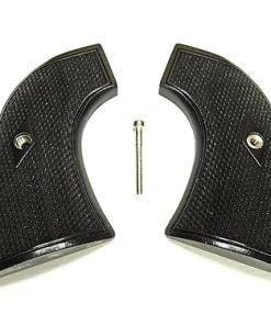 Ebony Checkered Ruger New Vaquero Grips Checkered Engraved Textured