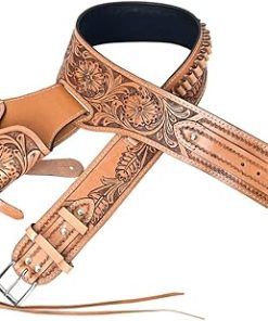 HILASON Western Right Hand Gun Holster Rig 38 Caliber Leather Cowboy | Cowboy Gun Holster | Holster | Leather Gun Holster