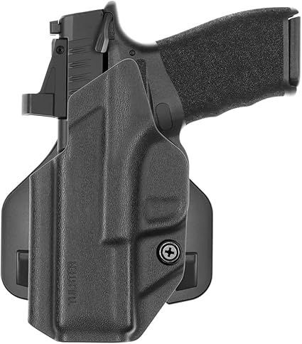 Tulster OWB Range+ Kydex Paddle Holster in Left Hand fits: Springfield Armory Hellcat Pro | Optic Cut Outside The Waistband Open Carry Tulster OWB Range+ Kydex Paddle Holster in Left Hand fits: Springfield Armory Hellcat Pro | Optic Cut Outside The Waistband Open Carry