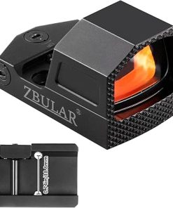 ZBL520 Multiple Reticle Red Dot Sight Pistol Shake Awake Handgun Micro Reflex Sight 2 MOA Dot 62 MOA Circle Optic Compatible with RMR Footprint and Picatinny Base Mount