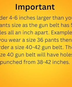 Western Leather Gun Holster with Belt – Fits .38/.357 Caliber Revolvers with 4” to 6.5” Barrel – Handmade Full Grain Buff Leather Cowboy Holster – Chocolate Brown & Black – Right Hand Draw 2