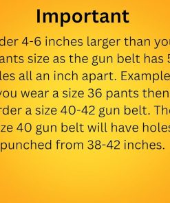 Gun Holster Western Leather Made Pistol Revolver Belt Cowboy Hand Tooled Black 22 .38/357 .44/45 Cal Fit 3.5″” to 6.5″” Barrel Revolver 2