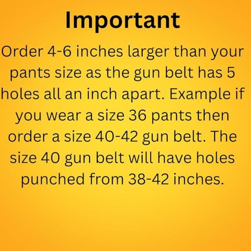 Gun Holster Western Leather Made Pistol Revolver Belt Cowboy Hand Tooled Black 22 .38/357 .44/45 Cal Fit 3.5"" to 6.5"" Barrel Revolver - Image 2