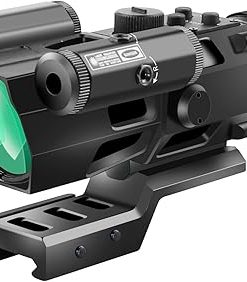 Beileshi Optics Rifle Scope, 4×32 Tactical Rifle scopes with Red Illuminated Reticle, and Glass Etched Reticle 4X Magnification with 20mm Mounts Rail, Suitable for Short Distance Combat