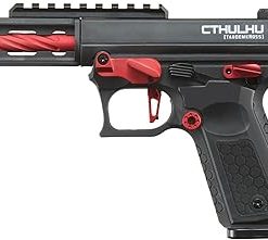 Lancer Tactical Polymer Lightweight Full Auto/Semi Gas Blowback Airsoft Pistol w/Red Dot Mount Plate (Tandemkross Cthulhu)