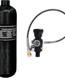 TUXING 4500Psi Pcp Air Tank 1.6L 98Cu in Carbon Fiber HPA Tank,Gas Cylinder,Paintball Hunting for PCP Air Rifle Gun Daystate and FX Thread M18 * 1.5