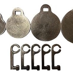 MagnumTarget 3/8″ AR500 Interlocking Know Your Limits KYL 2″ 3″ 4″ 5″ & 6″ Steel Shooting Targets w/Hooks for 1″ Pipe or 3/4″ EMT Conduit 2