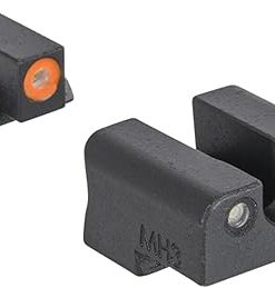 MEPRO Hyper-Bright tritium Night Sights Compatible with Canik TP Series (New Models), Green tritium dots,Extra Bright Colored Front photoluminescent Night Sight U-Notch Rear by Meprolight 2