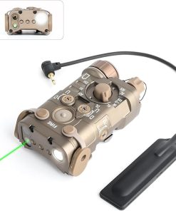 NOBUHIRO Upgrade Metal Airsoft PEQ Box Tactical Aiming Laser Sight, 10 Modes with Red/Green Laser+White Light+IR Laser for Strobe/Constant/Momentary Modes, Fit for AEG GBB CQB Picatinny Rail
