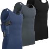 Lilcreek Scoop Neck Conceal Carry Shirts for Men: Undercover Concealed Carry Clothing with Gun Holster