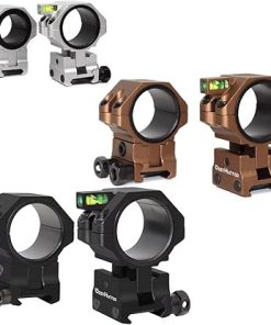 WestHunter Optics Precision Picatinny Scope Rings, 34 mm Tube Adjustable Height Scope Mount with Bubble Level, 30 mm & 25.4 Adapter | 34mm – 40mm Center Height