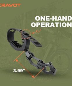 Hunten Gun Bow Rack, Hunting Gun Rifle Holder Handlebar Mount for ATV, UTV, Golf Cart, Adjustable Tools Grip, Compatible with Bike Mobility Scooter Treestand Snowmobile 2
