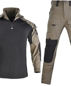 Military Tactical Clothing Set Men’s Combat Paintball Airsoft Clothes Shirt and Pants Hunting Clothes