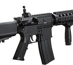 Lancer Tactical RAS CQB MK18 Airsoft AEG Piactinny Rifle w/Nimh Battery & Charger, 1000 Rounds 0.20g 6mm BBS (Color: Black) 2