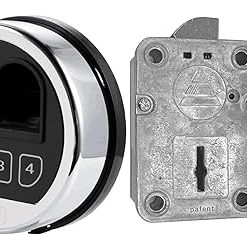 WAH LIN PARTS Electronic Motor Driven Swing Bolt Lock, Silver, Fingerprint Sensor, Safe Lock