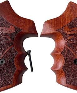 Handmade reproductive Combat Padauk Wood Grips Compatible with Taauuruss Tracker/Judge 17 44 415 425 450 617 627 692, Compact Frame, Bull Art Pattern #TK3