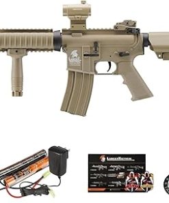 Lancer Tactical Gen 2 MK18 CQB Airsoft AEG Rifle with Red Dot Sight (Battery, Charger, Grip Included)