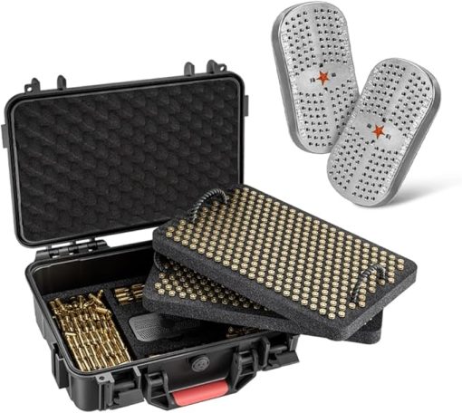 600-700 Round 9mm Ammo Storage Case and Equipped with 2 Reusable Desiccants