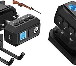 Biometric Gun Trigger Locks – Portable & Wall-Mountable Trigger Locks for Shotguns, Rifles, Handguns, Quick-Access Gun Safety with Fingerprint, Keypad, Key