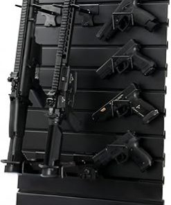 Gun Rack Wall-Mounted 2025 Upgraded, Tactical Rifle, Shotgun, Carbine, Handgun Storage Heavy-Duty PVC Panels & Steel Wall Racks, Modular Firearms Organizer, Securely Holds up to 2 Rifles & 4 Pistols