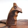 KSD Brand Walnut Grips Compatible for Smith Wesson K/L – Frame Open Back Square Butt (KSD-01802)