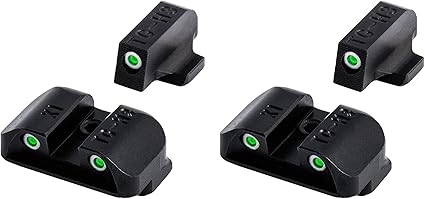 TRUGLO Tritium Front and Rear Handgun Night Sights with White Rings and Glowing Green Dots Compatible with Springfield XD, XDM, & XDS Pistols (2 Pack) TRUGLO Tritium Front and Rear Handgun Night Sights with White Rings and Glowing Green Dots Compatible with Springfield XD, XDM, & XDS Pistols (2 Pack)