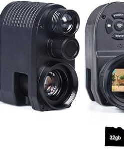 Digital Night Vision Monocular Scope Camera for Complete Darkness, Hunting Infrared Night Vision Rifle Scope Take Photos and Videos with 32GB Memory Card Megaorei 3