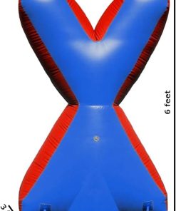 X Shaped Inflatable Bunker for Paintball, Airsoft, Nerf, Laser tag 6 feet Tall 2