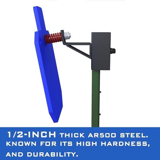 Atflbox 1/2 inch Thick AR500 Steel Target with T-Post Target Hanger and Rubber Strap Mounting Kit - Image 2