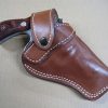 Azula Custom Leather Cross Draw Outdoor Gun Belt Holster for Colt Python 6″ Barrel Revolver Brown Right Hand