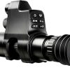 Night Vision Scope, Infrared 850nm,1920X1080 Resolution,3 IR Levels, Photos Video 128G, Night Vision Monocular 4X Magnifier,7 Reticles 4 Color,Day and Night 350Y, As Rifle Scope Attachment for Hunting