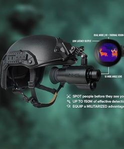 Fusion Thermal Vision & Digital Night Vision Goggle – Head & Helmet Mounted, Wide Viewing, 1x Lens, USB Rechargeable Infrared Thermal Heat Monocular NVG for CQB Airsoft, Tactical Training Tool/Toy 2