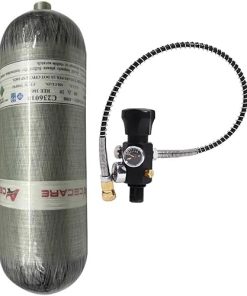 Acecare 9L DOT Carbon Fiber Air Tank Bundle with Fill Station Valve & High-Pressure Hose – 4500 PSI PCP Air Rifle Refill Kit