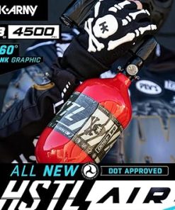 HK Army 68ci 4500psi HPA Paintball Tank – HSTL Carbon Fiber – Red 2
