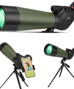 HUICOCY Spotting Scopes, 39-19m/1000m Spotting Scopes with Tripod, FMC Lens, BAK4 45 Degree Angled Eyepiece, Fogproof Scope with Phone Adapter, Carry Bag, Bird Watching Wildlife Scenery