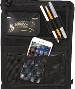 Tactical Admin Notebook Cover System, Zippered Map Case, Fits US Standard & A4 Notebooks (Black)