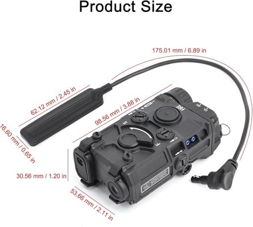 Nylon Plastic Airsoft Box Tactical Aiming Laser Sight, 7 Modes with Red Laser+White Light+IR Laser, for AEG GBB CQB Picatinny Rail - Image 2
