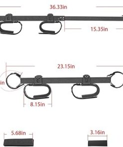 20079 Overhead in-Cab Gun & Bow Rack Carrier Fits for 1.5” – 2.0” Round Cages & Profiled Tubes, Compatible with UTV Can-Am Yamaha Kawasaki Kubota Polaris Gravely Honda SxS Roll Cage Mount 2