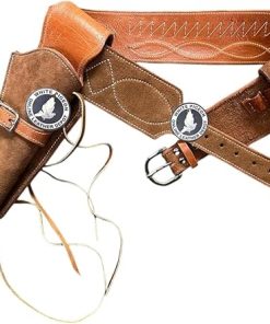 Suede Leather Western Cartridge Belt Cow Boy Holster .22 .32.