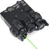 Metal DL-A Box Laser Sights，with IR Laser + Red/Green/Blue Laser Sight + Strobe/Momentary/Constant Modes Whitelight LED 160 Lumens Flashlight，with Pressure Switch，for 20mm Rail