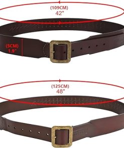 Tourbon Caliber .357 .38 .44 .45 Rifle Cartridge Belt Leather 25 Round Slots Pistol Bandolier Length Up to 48 inches 2