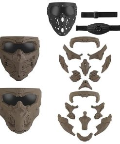 Airsoft Mask Full Face Tactical Safety Protective Mask Anti-Fog Goggles 2 Sets of Magnetic Adsorption Modules Adjustable Elastic Head Strap Fit for Most Man & Women