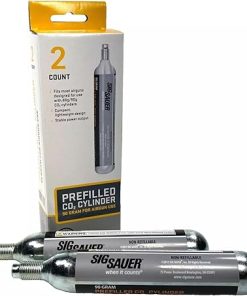 90 Gram CO2 Cylinders (AC-90-2) Compatible with SIG SAUER AIRGUNS Pack of Two (2)