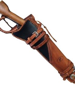 Mare’s Leg Holster – 18” Handmade Western Leather Scabbard, Buff Leather – Fits Henry Mare’s Leg, Rossi Ranch Hand – Saddle/ATV Compatible – Right-Hand Draw